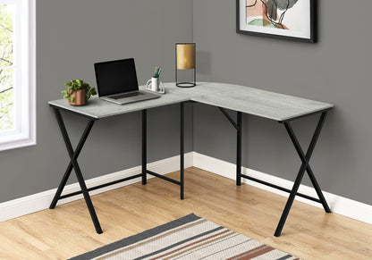 L Shape Grey Computer Desk - 55" Corner Office Desk
