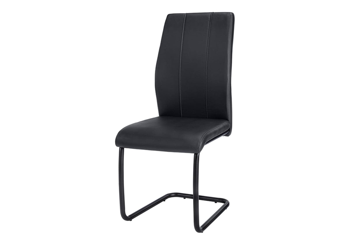 Black Upholstered Dining Chairs Set of 2 - 39" Height