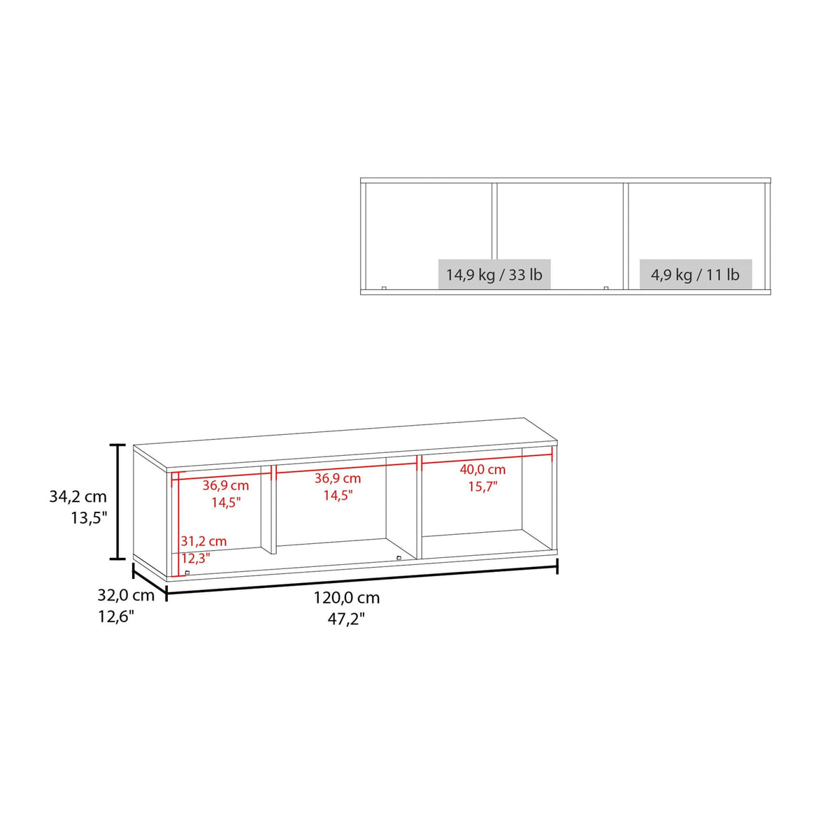 White Natural Oak Wall Mounted Cabinet