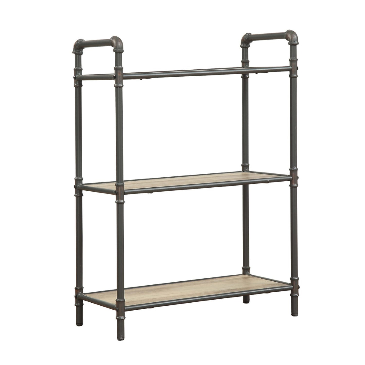 3 Tier Tall Bookshelf - Ancient Oak Gray MDF