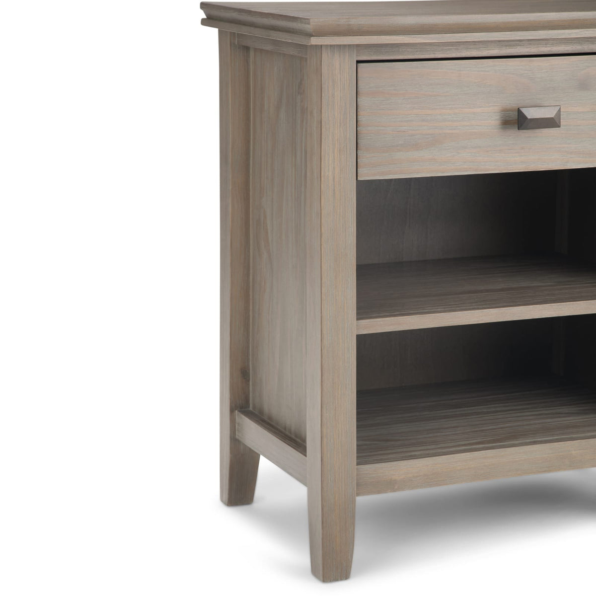 Artisan 24 inch Wide Solid Wood Bedside Table - Light Brown
