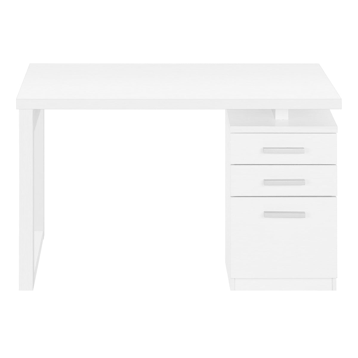 White Computer Desk with Storage Drawers - 48" L