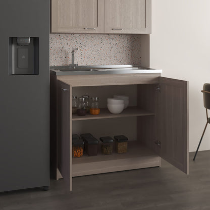 Zurich 39" Wide Utility Sink - Gray MDF Base Cabinet
