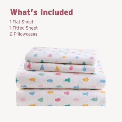 Multicolor 100% Cotton Queen Sheet Set for Soft Bedroom Comfort