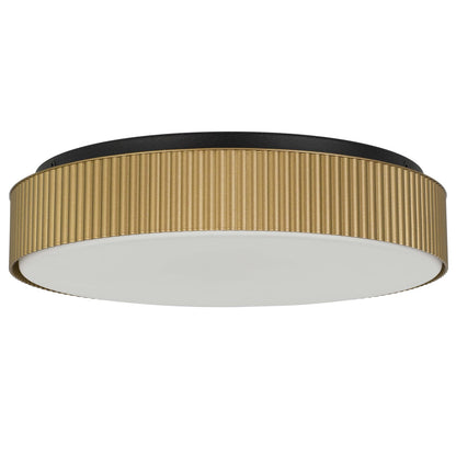 13 Inch Antique Brass LED Flush Mount - Bedroom Lighting