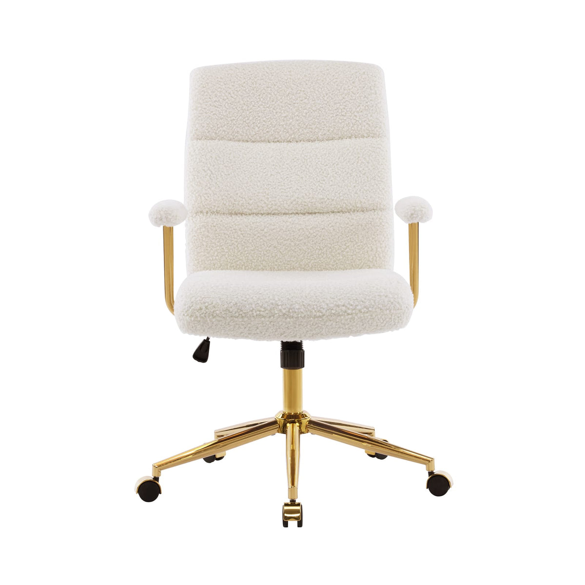 White Modern Office Chair Adjustable Height Desk Chair