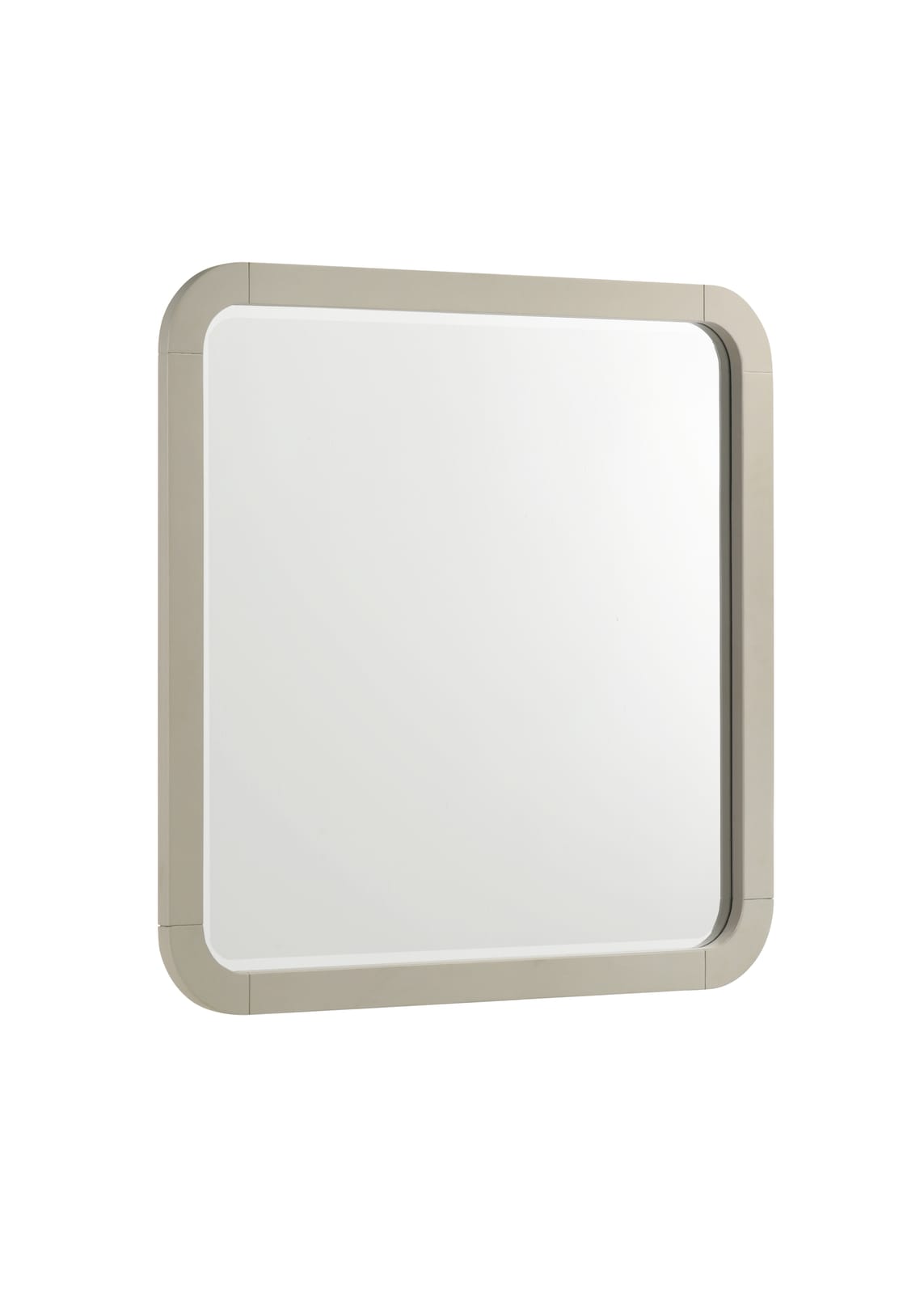 Beige Wood Frame Mirror - Bedroom Vanity Mirror