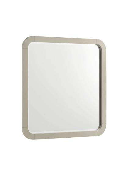 Beige Wood Frame Mirror - Bedroom Vanity Mirror