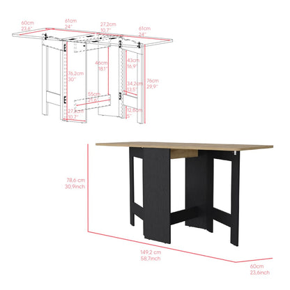 Folding Dining Table - Versatile Space Saving Design for Living Room