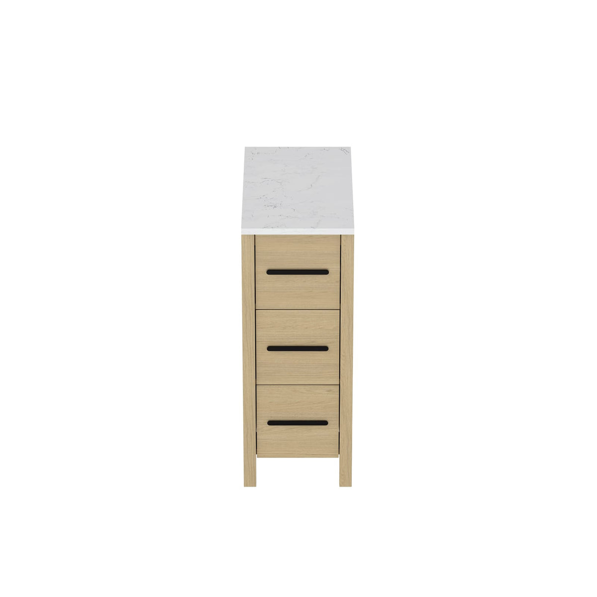 Natural Wood Bathroom Vanity Cabinet - 22" Storage