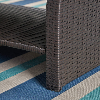 ST LUCIA TABLE - Brown Rattan Patio Coffee Table