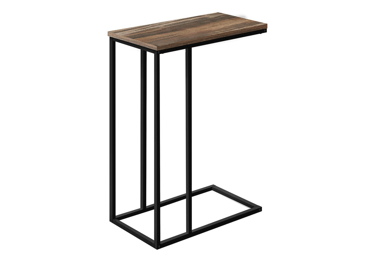 Brown C-Shaped End Table - Modern Side Table