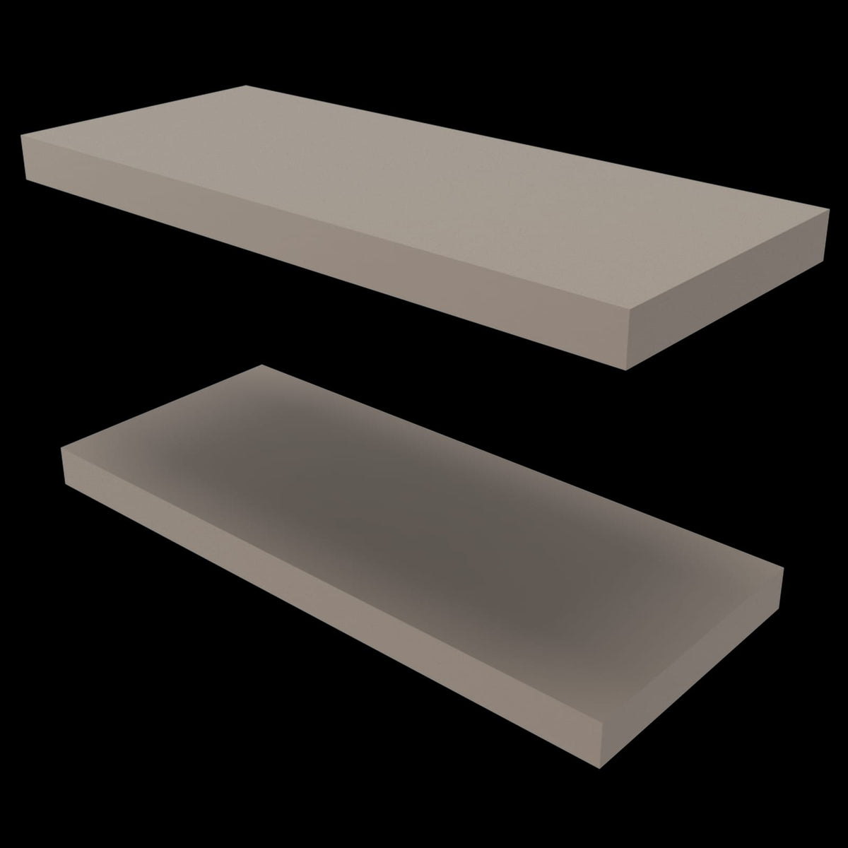 Floating Shelves Taupe - Display & Storage, 2-Piece Set