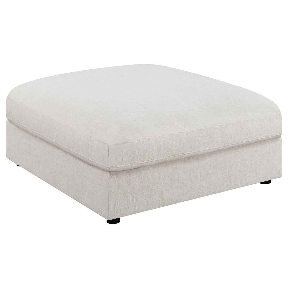 Beige Square Upholstered Ottoman - 41" x 41"