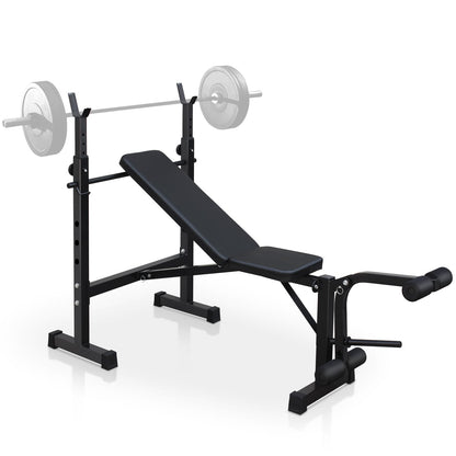 Black Iron Olympic Weight Bench - Adjustable & Foldable