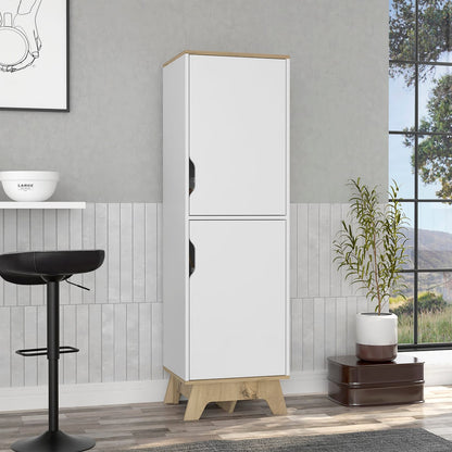 Multicolor Engineered Wood Kitchen Storage Cabinet with Four Shelves