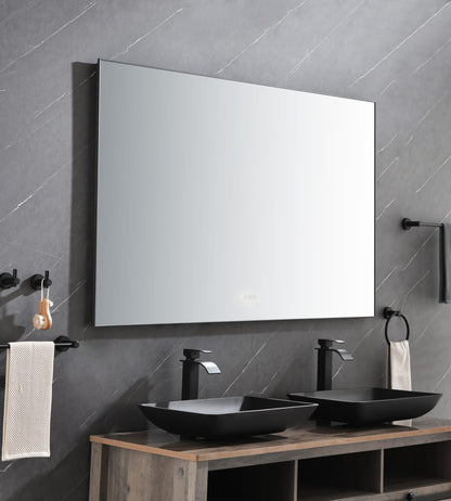 Gunmetal Aluminium LED Vanity Mirror with Lights for Bathroom