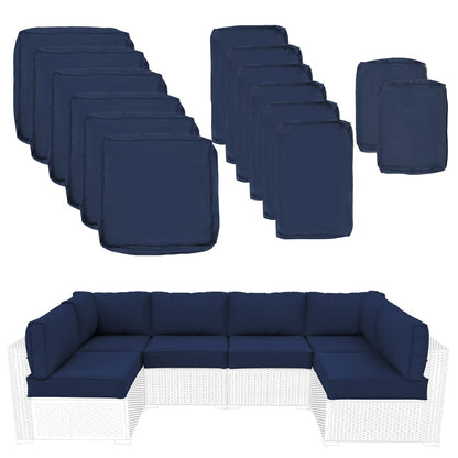 Navy Blue Outdoor Cushions for Patio Furniture Replacement