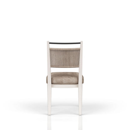 Rope Back Dining Chair - Beige & Vanilla Set of 2