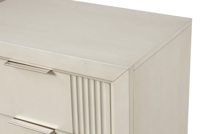 Antique White Solid Wood Chest - Transitional Bedroom Dresser