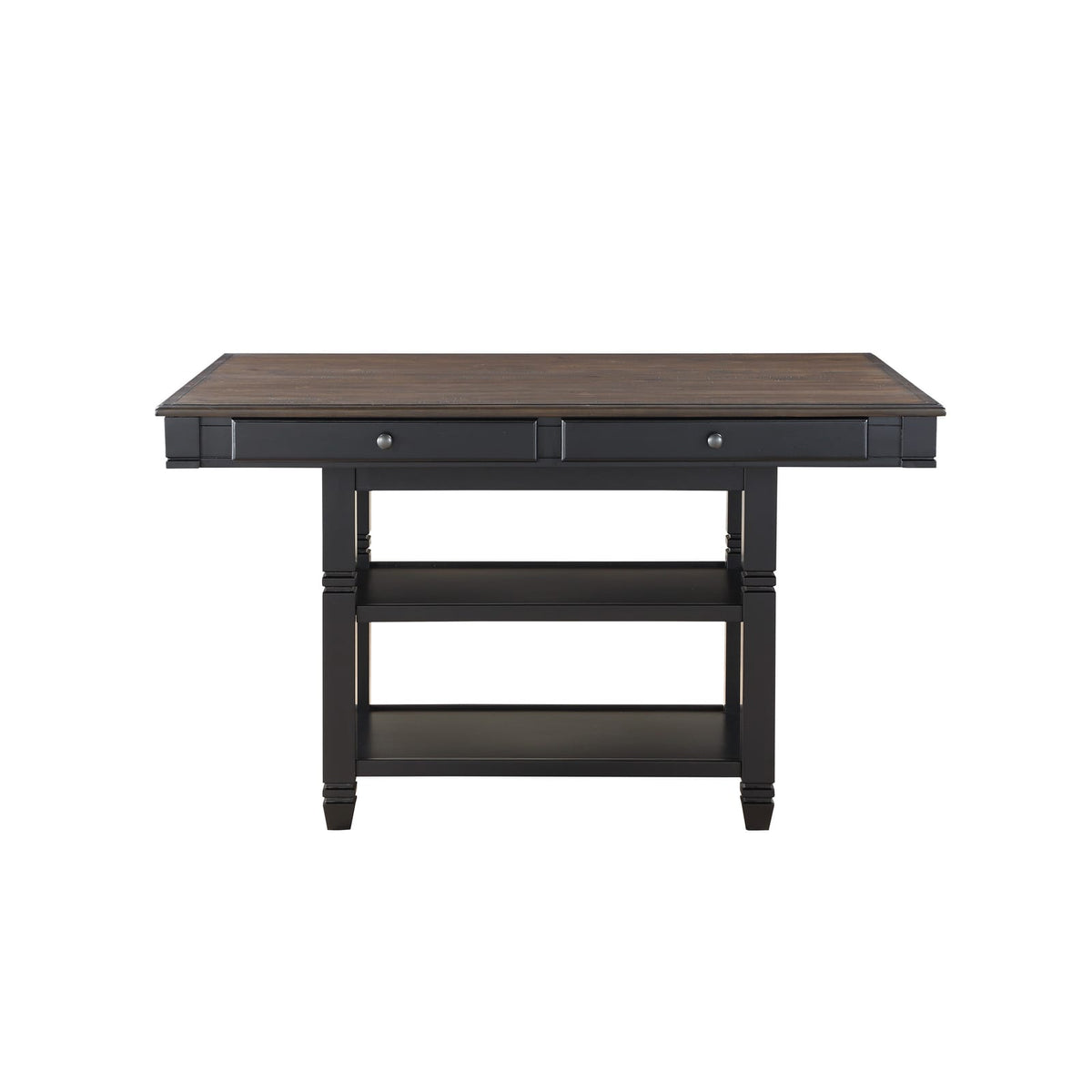 Black Transitional Dining Set with Storage for Dining Room