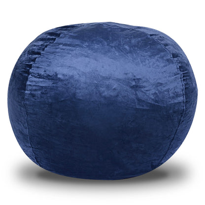 Navy Velvet Bean Bag Chair, 5ft Lounge Seat for Kids or Adults