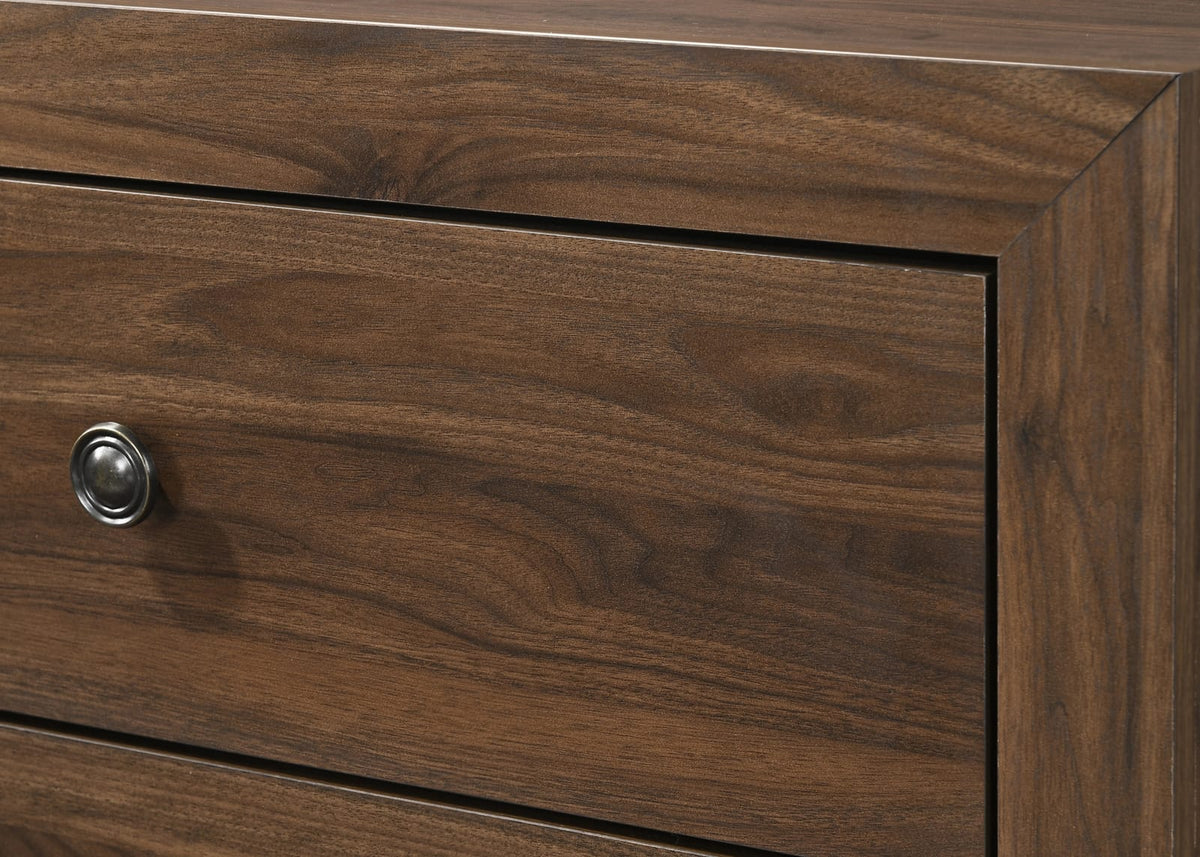 Brown Wood 4-Drawer Tall Chest Bedroom Dresser
