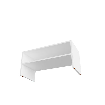 Living Room White Particle Board Shoe Rack with Three Open Shelves for Closet Storage