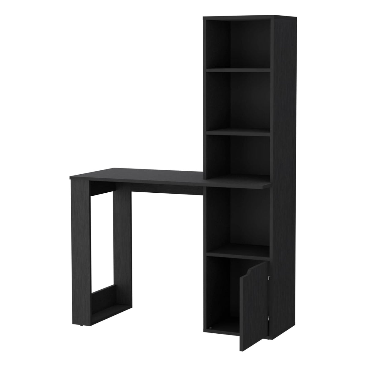 Wenge Computer Desk with Bookcase & Storage