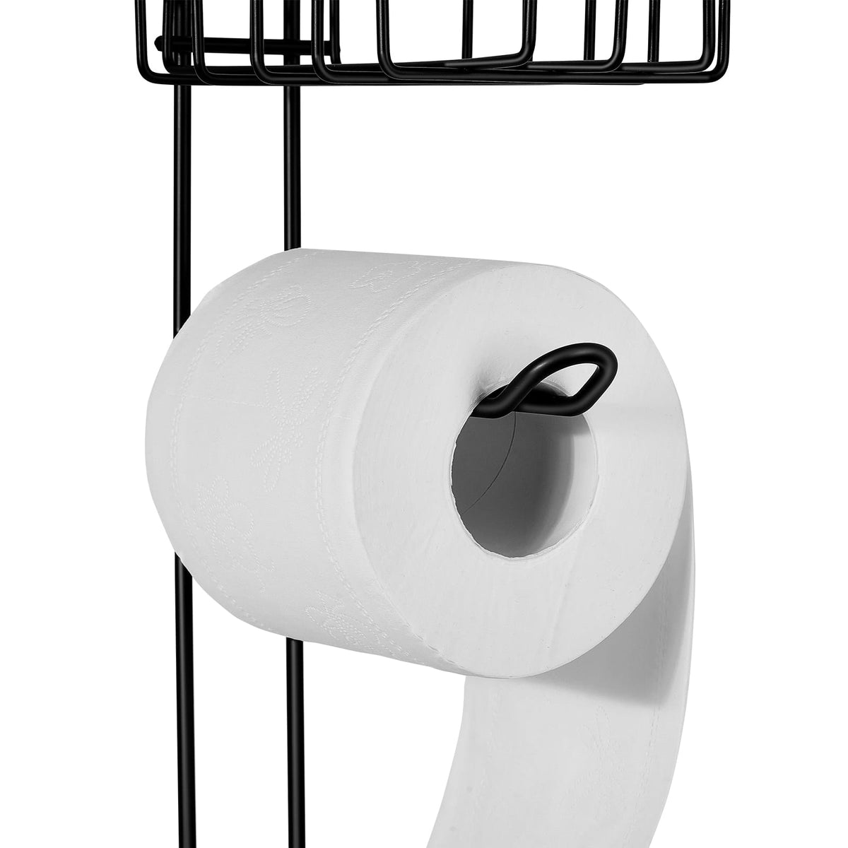 Free Standing Toilet Paper Holder with Shelf - Mega Rolls Storage