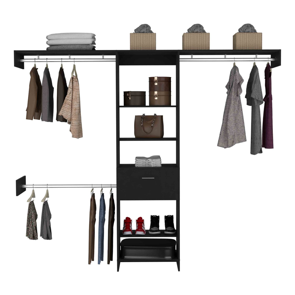 Black Dresser with 5 Shelves - Storage & Style