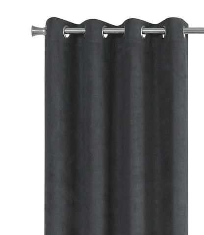 Grey Micro Suede Curtains - 2 Panels, 54" x 95"