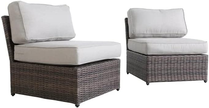 Modern Brown Wicker Sectional for Garden Patio Seating