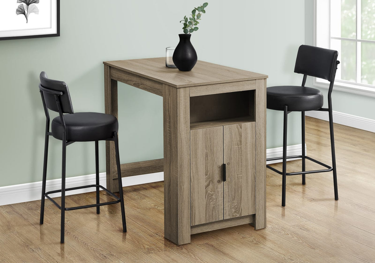 Dining Table, 48" Rectangular, Counter Height - Taupe MDF