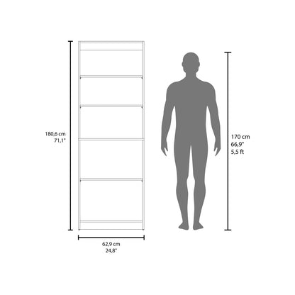 Beyerville Bookcase with Open Storage - Dark Brown, 3-4 Shelves