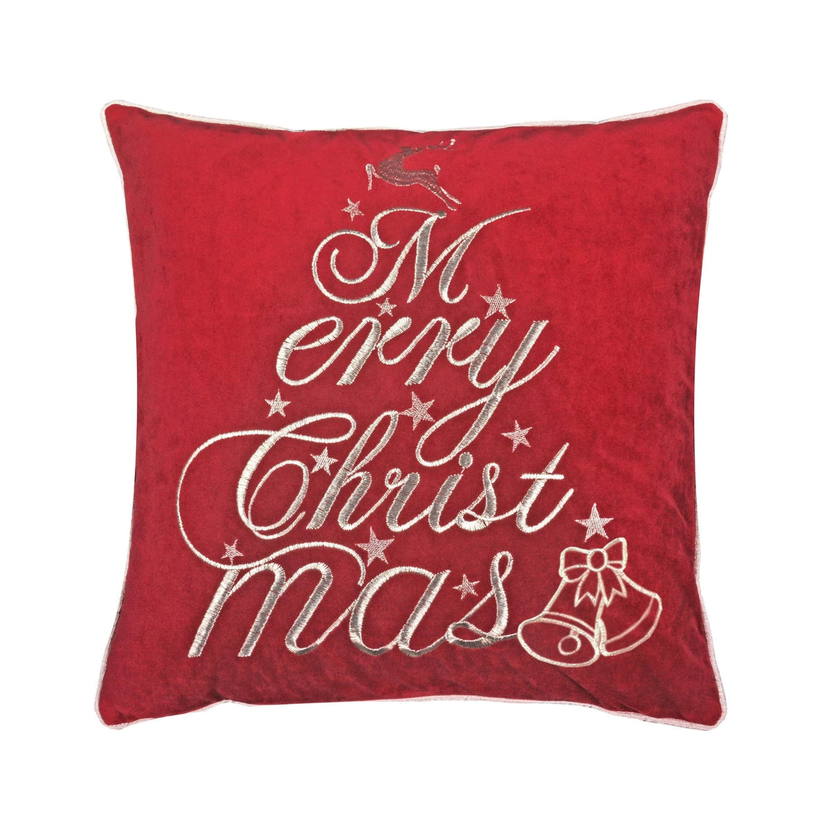 Red Velvet Christmas Pillow 20x20 with Insert