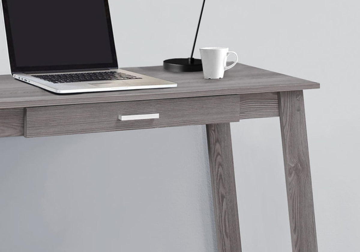 Grey Computer Desk with Storage Drawers - Home Office Desk