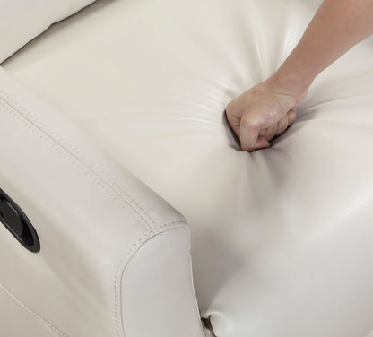 Beige Faux Leather Loveseat - 50.5" Modern Living Room Furniture