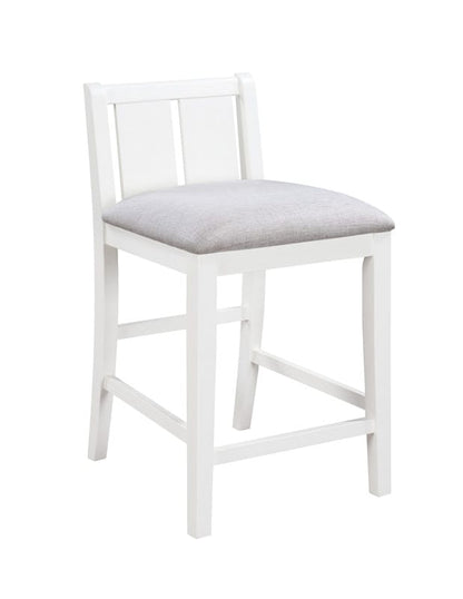 White Wood Dining Table Set with Chairs for Kitchen or Dining Room