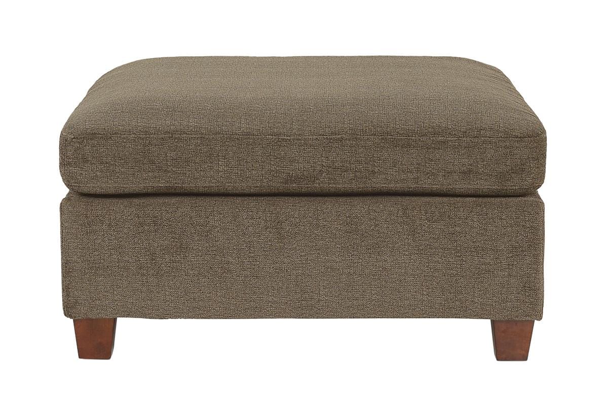 Tan Chenille Rectangle Ottoman - 37" Modern Sofa for Living Room