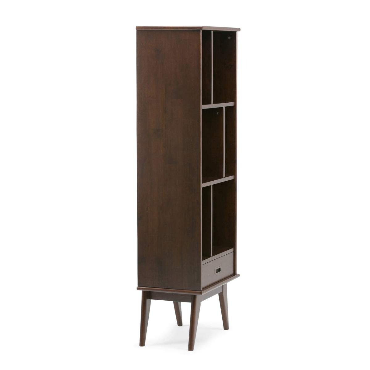 Mid Century Wood File Cabinet Storage Tower for Compact Office Spaces for Home Office