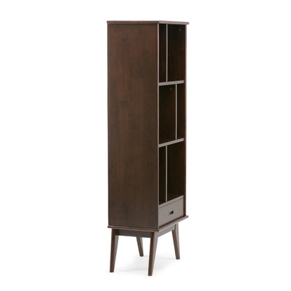 Mid Century Wood File Cabinet Storage Tower for Compact Office Spaces for Home Office
