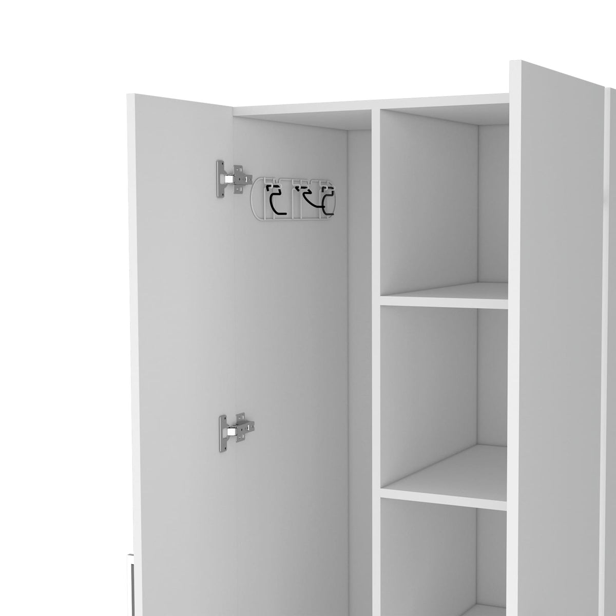 70.9" White Storage Cabinet - Smart Organization