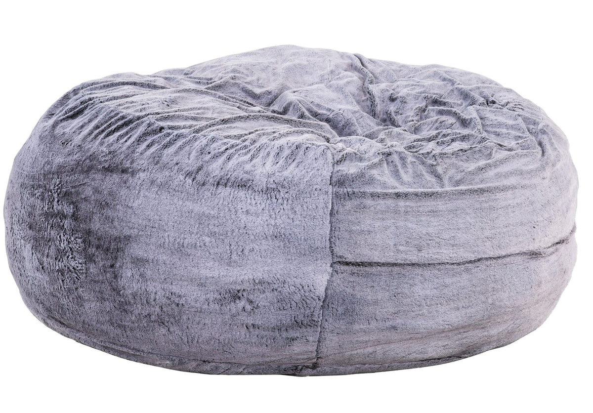 Modern Round Bean Bag Chair - Purple Memory Foam, 5 Foot Diameter