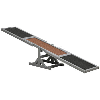 Gray Wooden Dog Agility Seesaw - For Small to Large Dogs