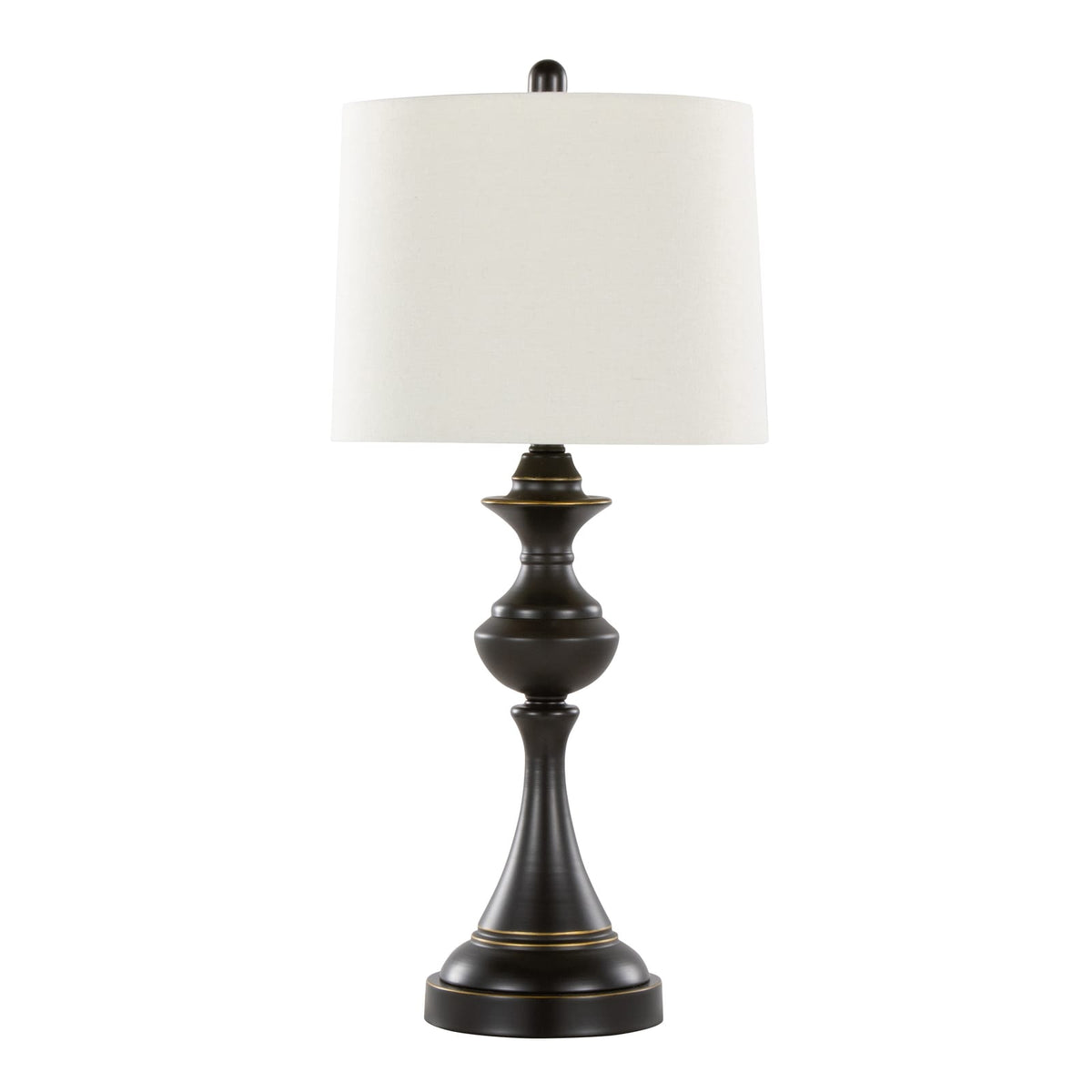 Montgomery 29" Contemporary Metal Table Lamp - Set of 2 (Bronze, Linen)