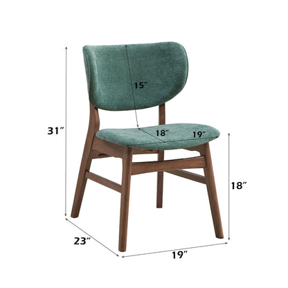 Green Oak Fabric Side Chair - Set of 2