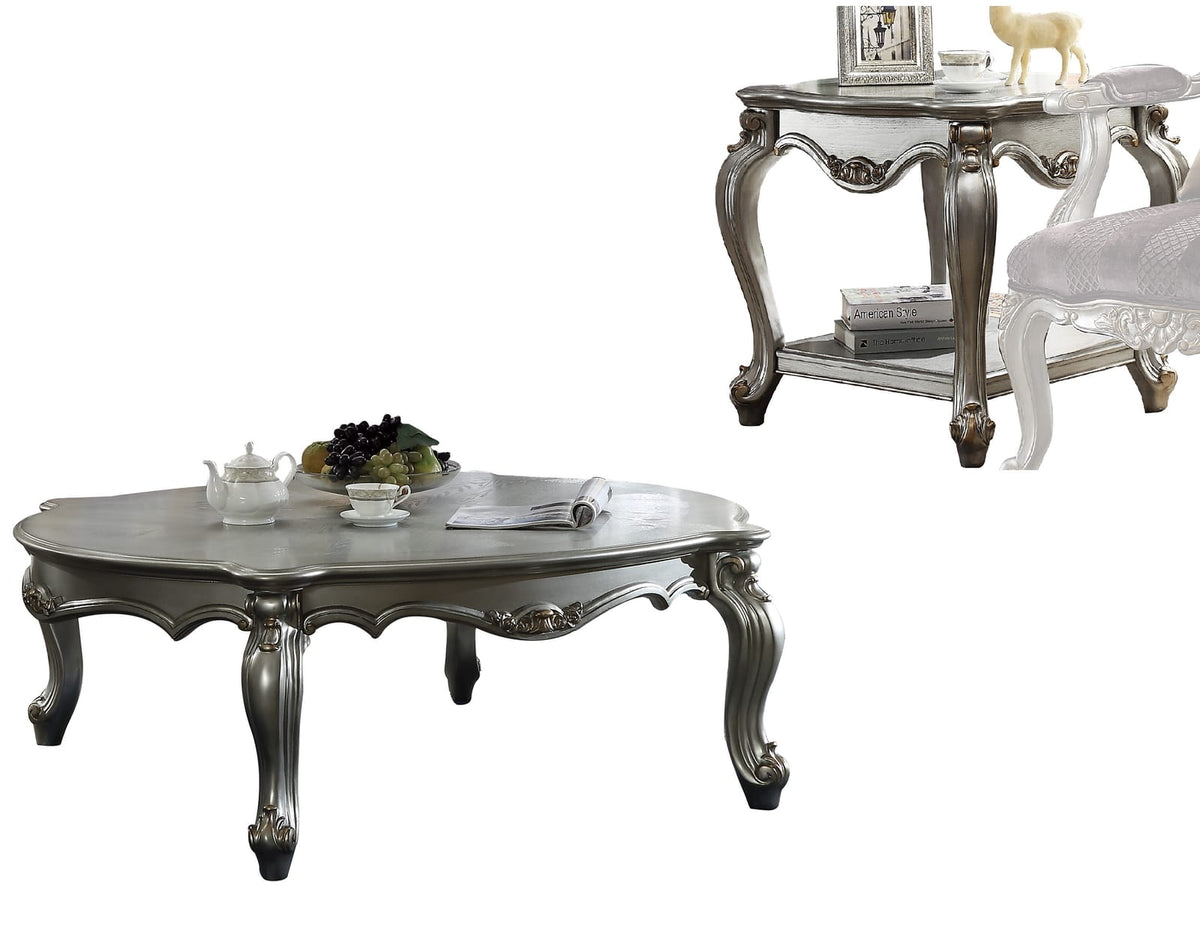 Silver Wood Square End Table - 27" x 27"