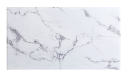 Chrome Faux Marble End Table - Glam Style for Living Room