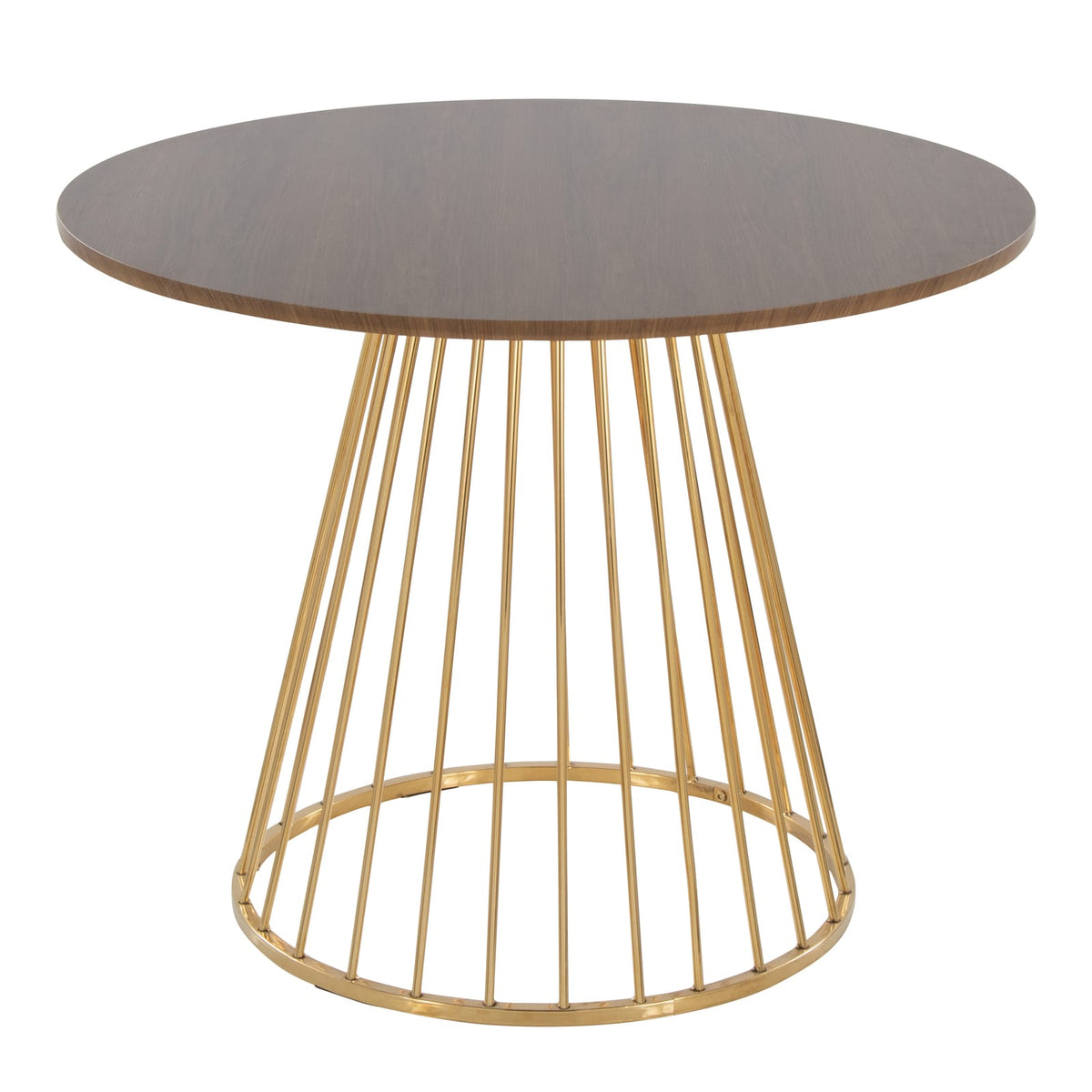 Walnut Metal Dining Table for Dining Room Seating